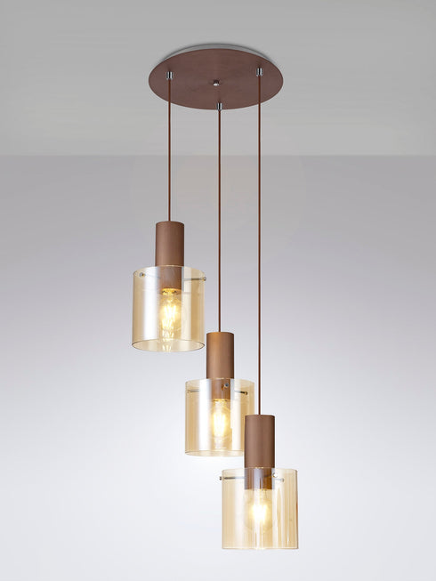 Brooks Round Pendant 3 Light